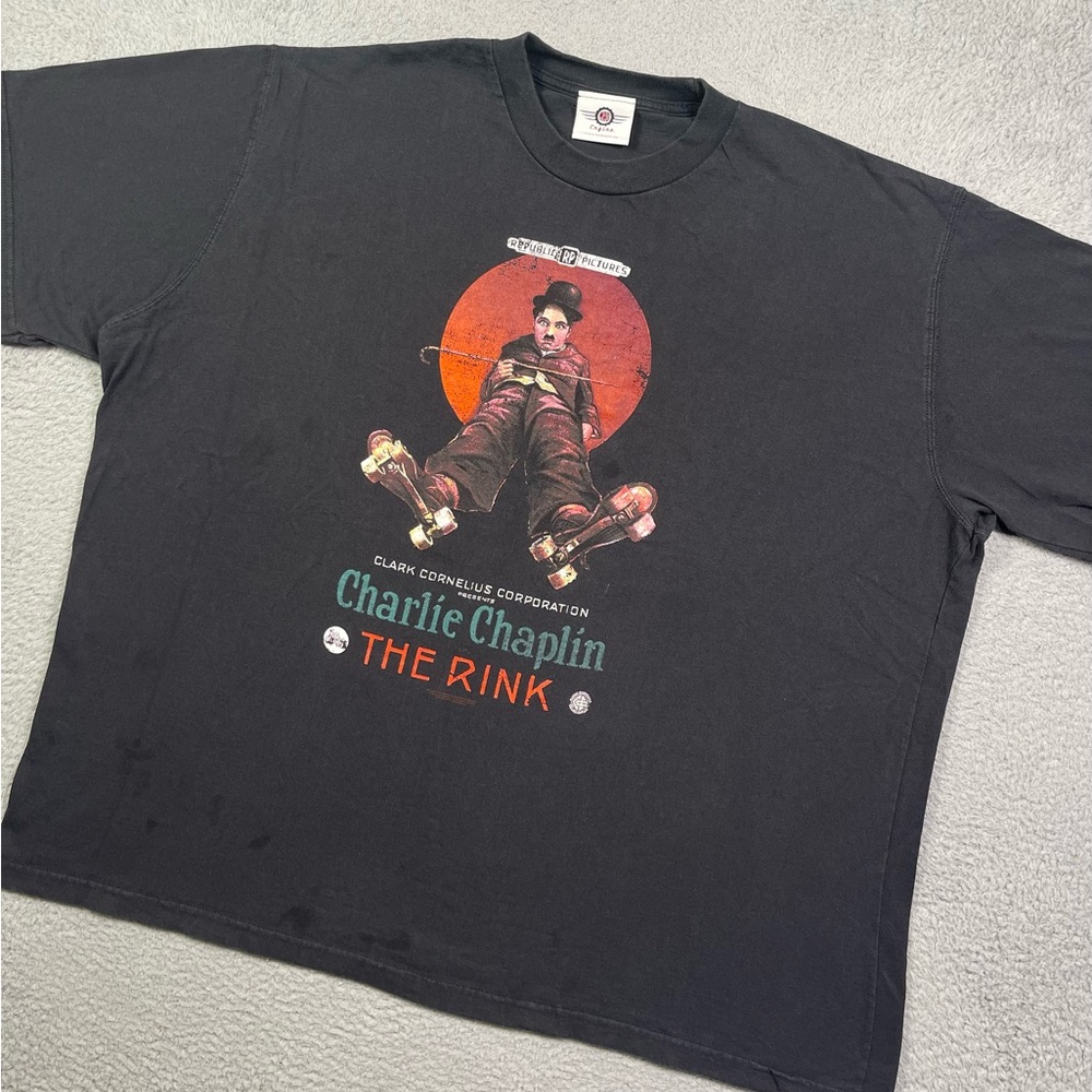Vintage Charlie Chaplin‎ the rink T-shirt